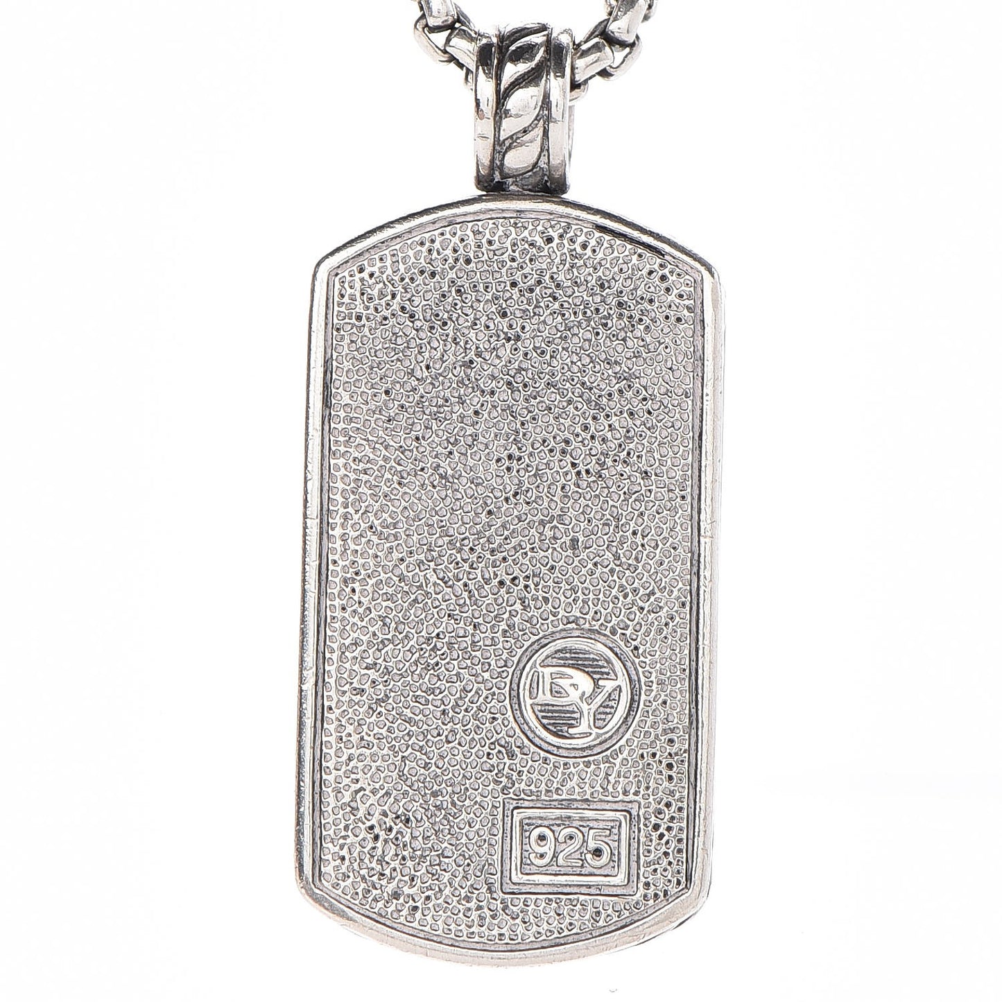 Sterling Silver Small Dog Tag Necklace