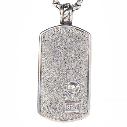 David Yurman Sterling Silver Small Dog Tag Necklace 5 of 6