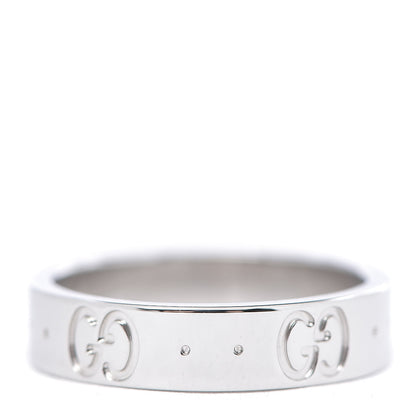 Gucci 18K White Gold 4mm Icon Thin Band Ring 46 3.75 3 of 6