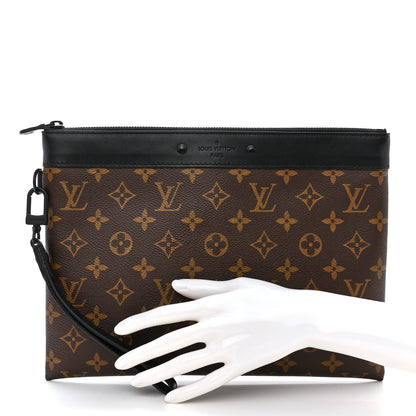 Louis Vuitton Monogram Macassar Pochette To-Go Black 2 of 9