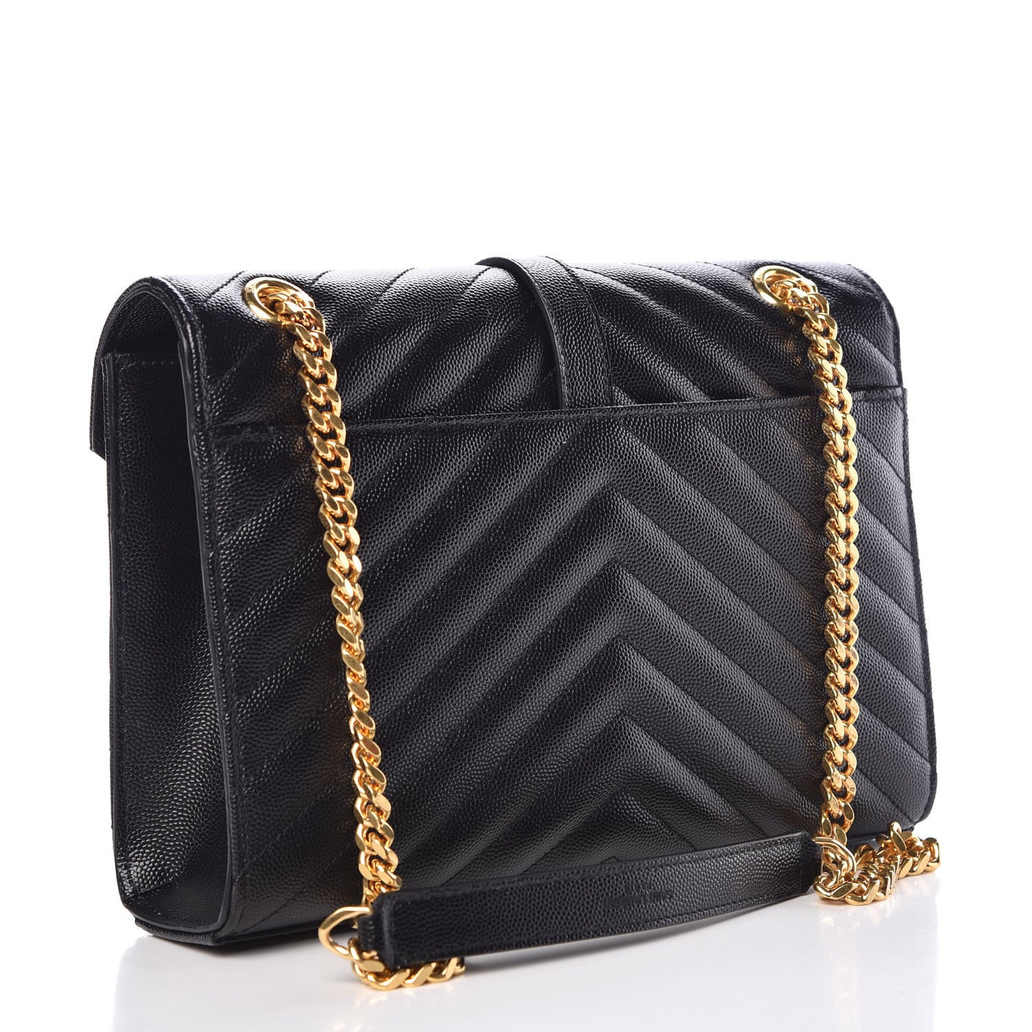 Grain De Poudre Matelasse Chevron Medium Monogram Satchel Black