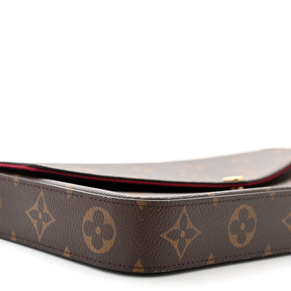 Louis Vuitton Monogram Pochette Felicie Chain Wallet Fuchsia 10 of 11