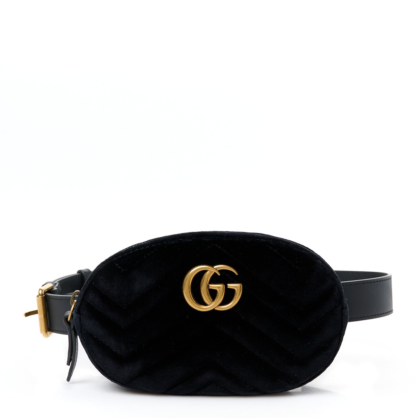 Velvet Matelasse GG Marmont Belt Bag 85 34 Black