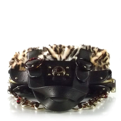Marc Jacobs Leopard Print Shearling Chain Link Satchel 4 of 7