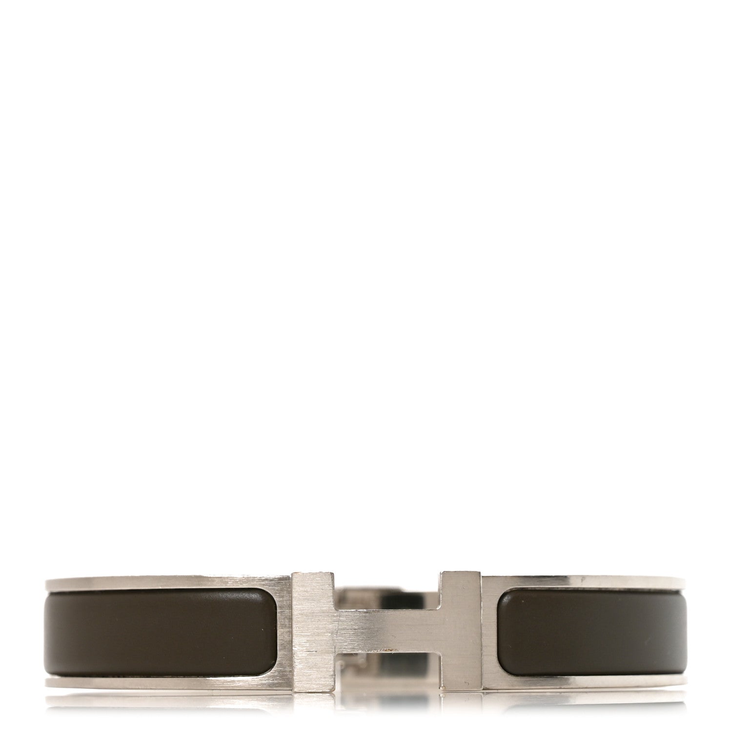 Hermes Matte Enamel Narrow Clic Clac HH Bracelet Etain 1 of 5