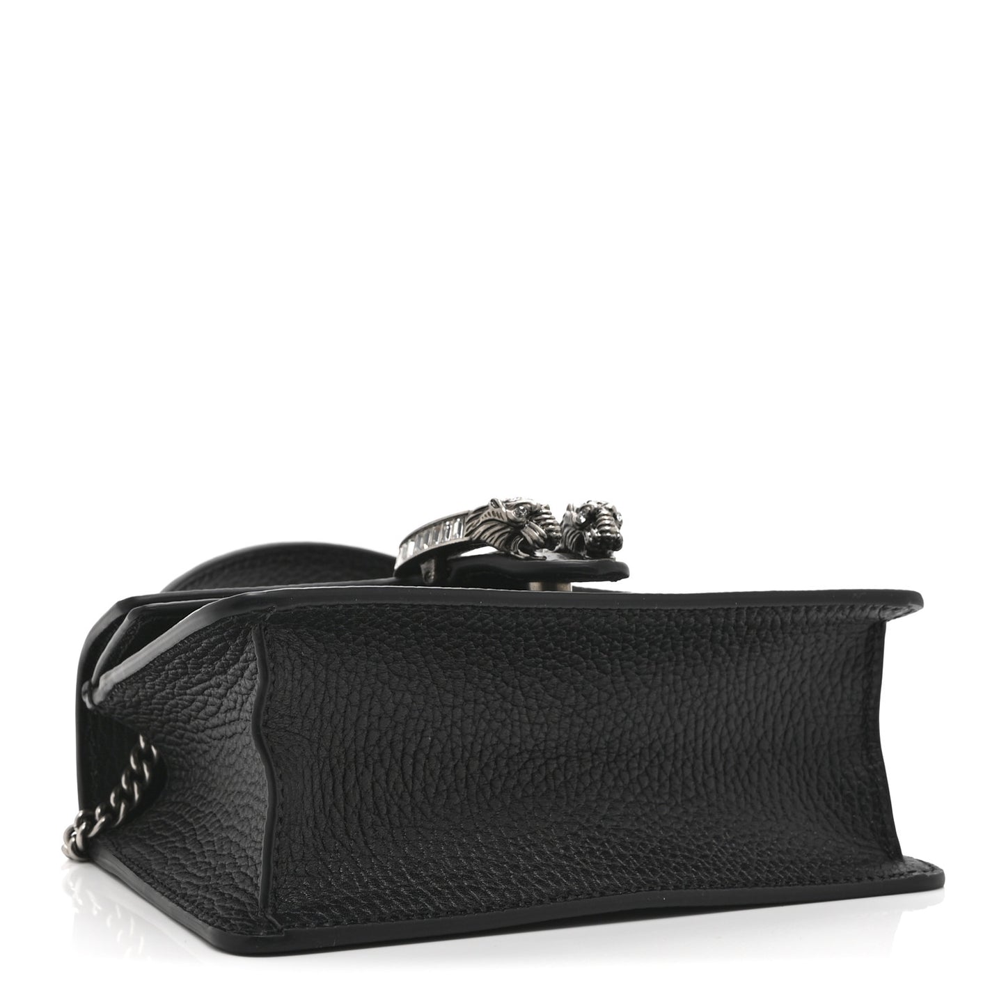 Dollar Calfskin Crystal Mini Dionysus Top Handle Bag Black Crystal