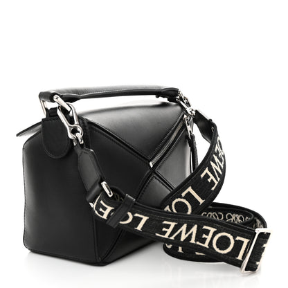 Loewe Satin Calfskin Small Puzzle Bag Black 3 of 11