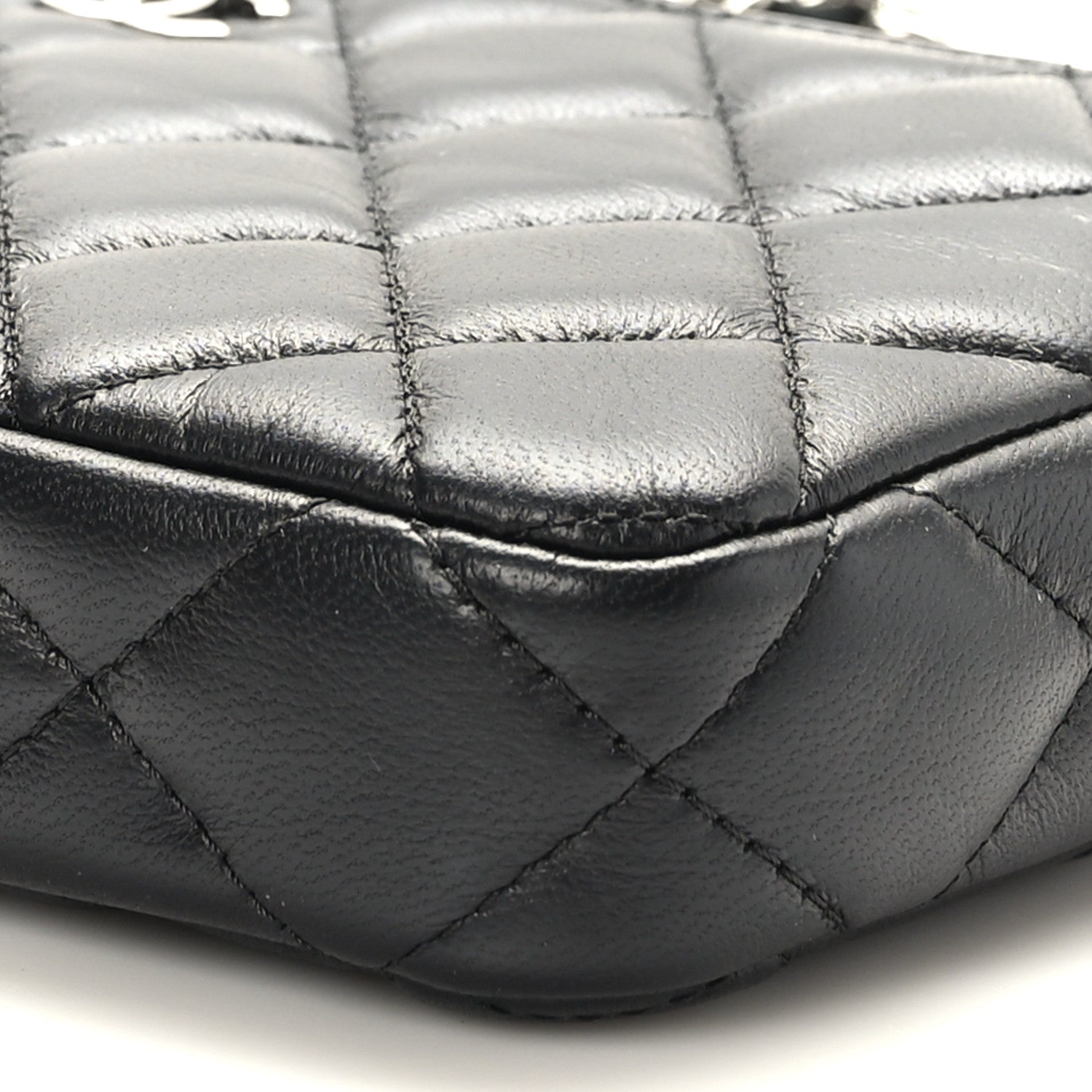 Chanel Lambskin Quilted Small Clutch With Chain Black 11 of 12