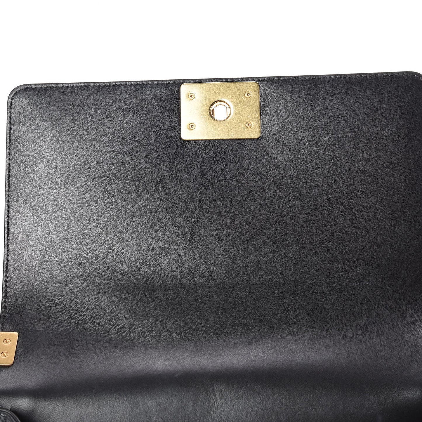 Lambskin Quilted Medium Boy Flap Black