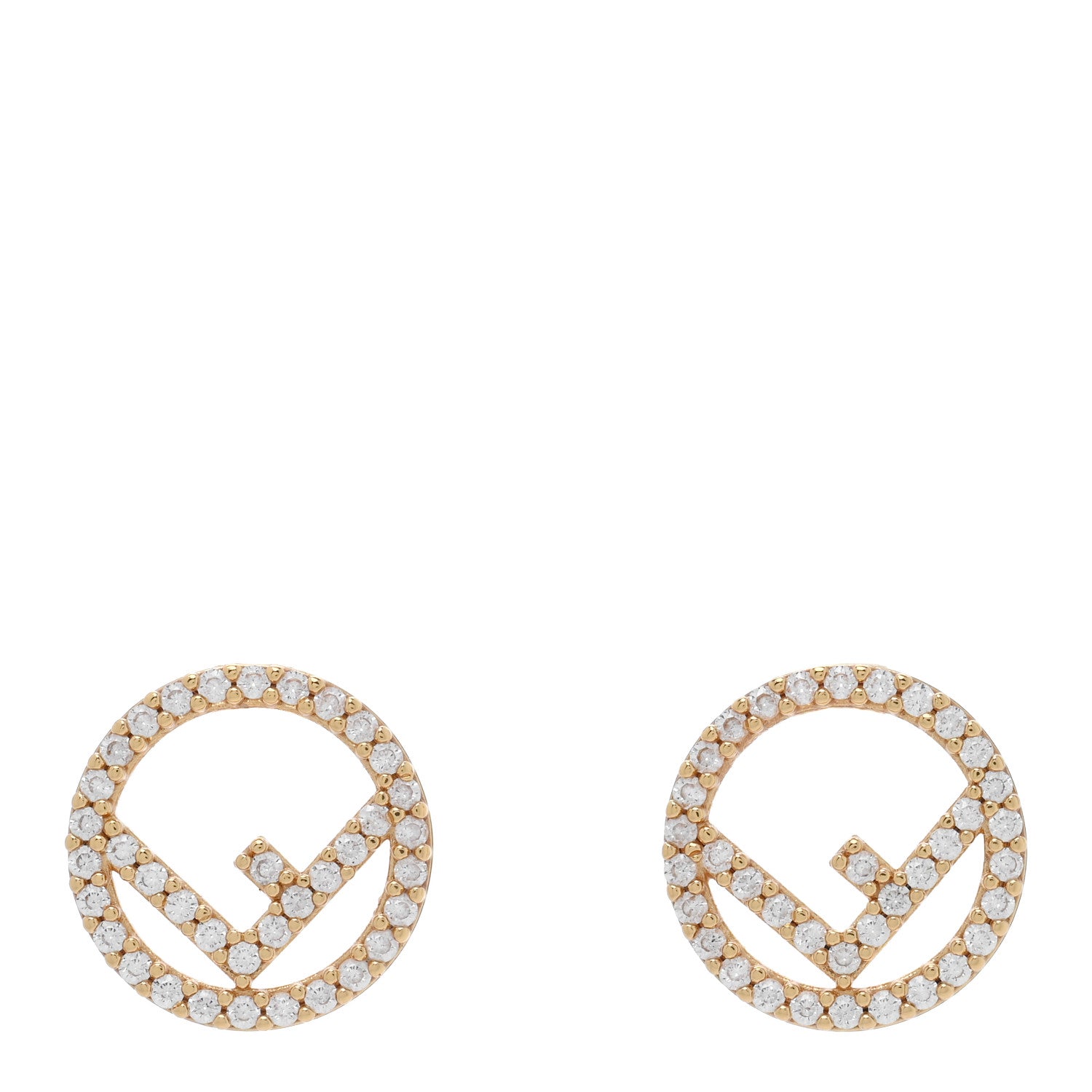 Fendi Metal Crystal F is Fendi Earrings Gold 1 of 5
