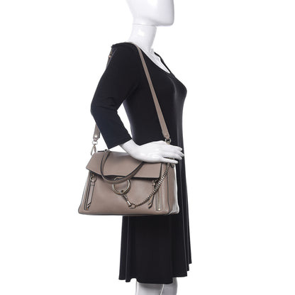 Chloe Calfskin Medium Faye Day Shoulder Bag Motty Grey 2 of 11