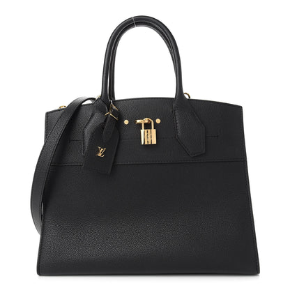 Louis Vuitton Taurillon City Steamer MM Black 1 of 8