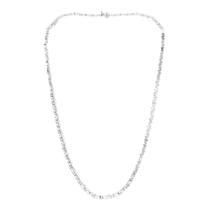 Suzanne Kalan 18K White Gold Diamond Mini Fireworks Baguette Tennis Necklace 3 of 4