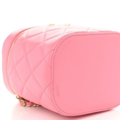 Chanel Lambskin Quilted Trendy Vanity Case Pink 9 of 11