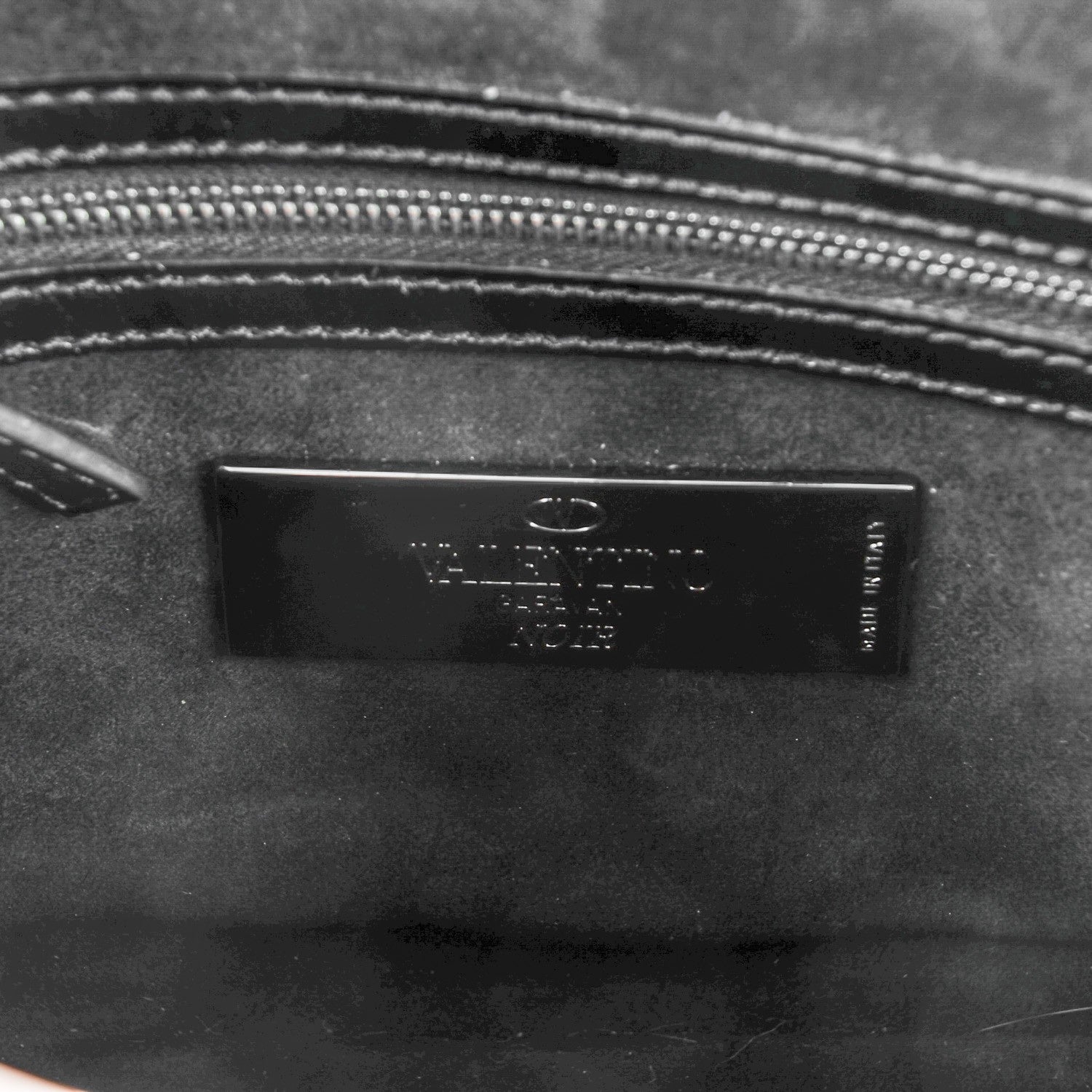 Valentino Garavani Craquele Calfskin Rockstud Shoulder Flap Messenger Bag Black 6 of 7