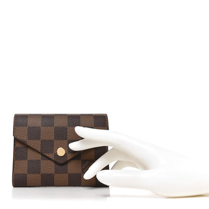 Louis Vuitton Damier Ebene Victorine Wallet Red 2 of 7
