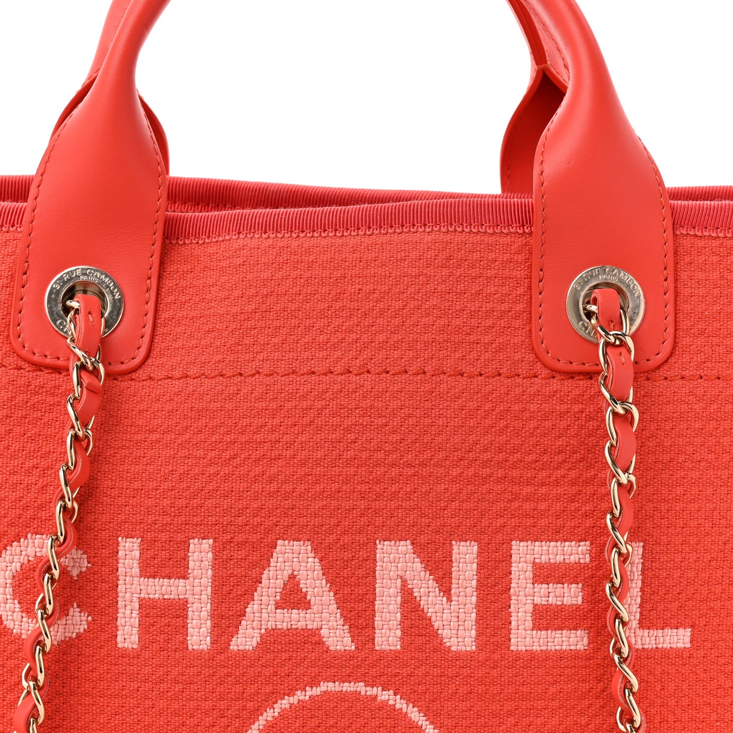 Mixed Fibers Small Deauville Tote Dark Orange
