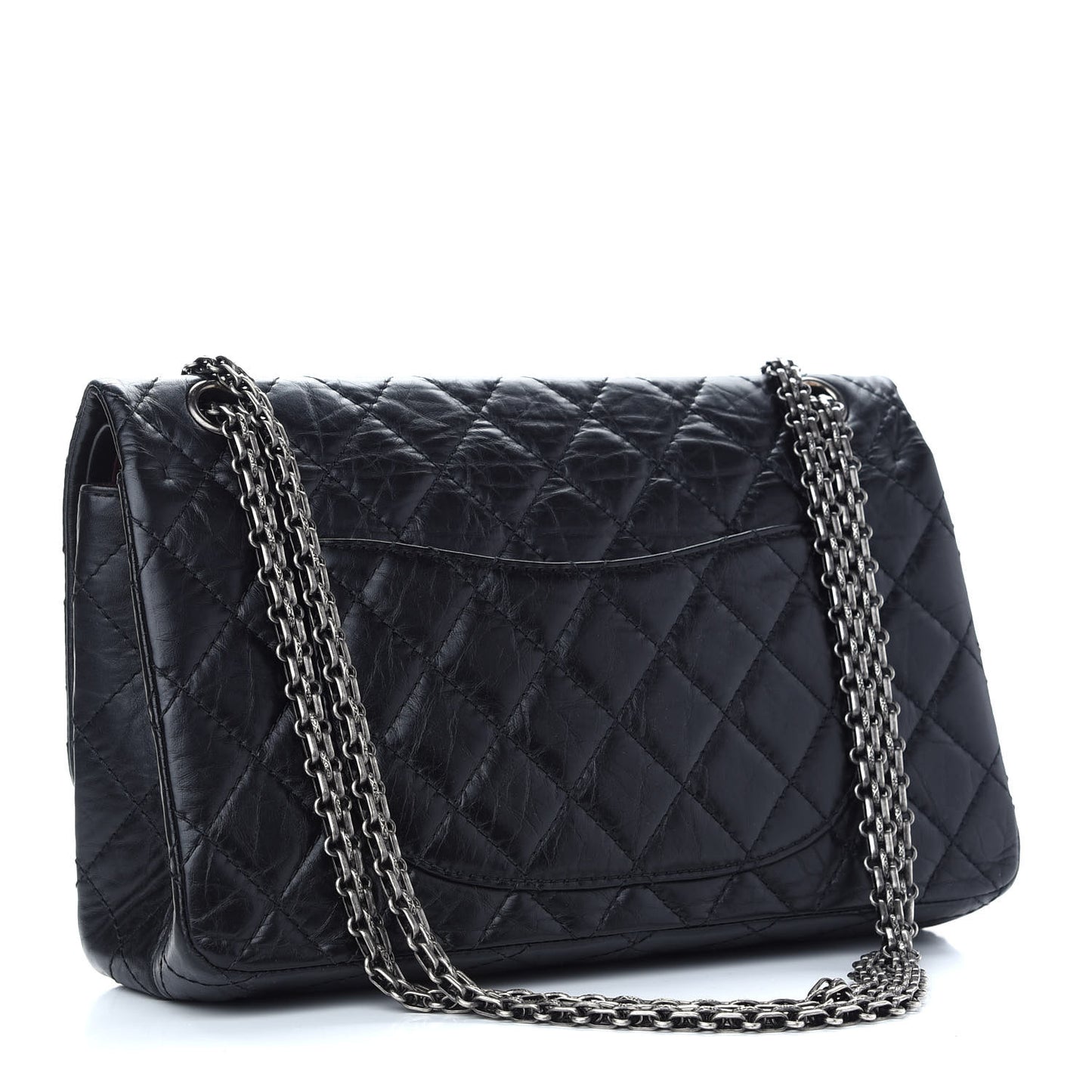 Aged Calfskin Quilted 2.55 Reissue 226 Flap Black