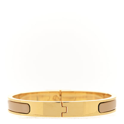 Hermes Enamel Mini Clic Kelly Bracelet PM Sable 3 of 5