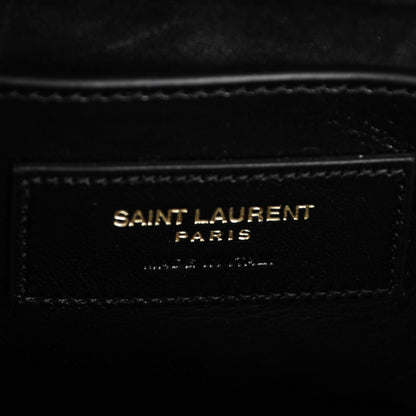 Saint Laurent Metallic Lizard Embossed Medium Classic Monogram Tassel Satchel Silver 6 of 6