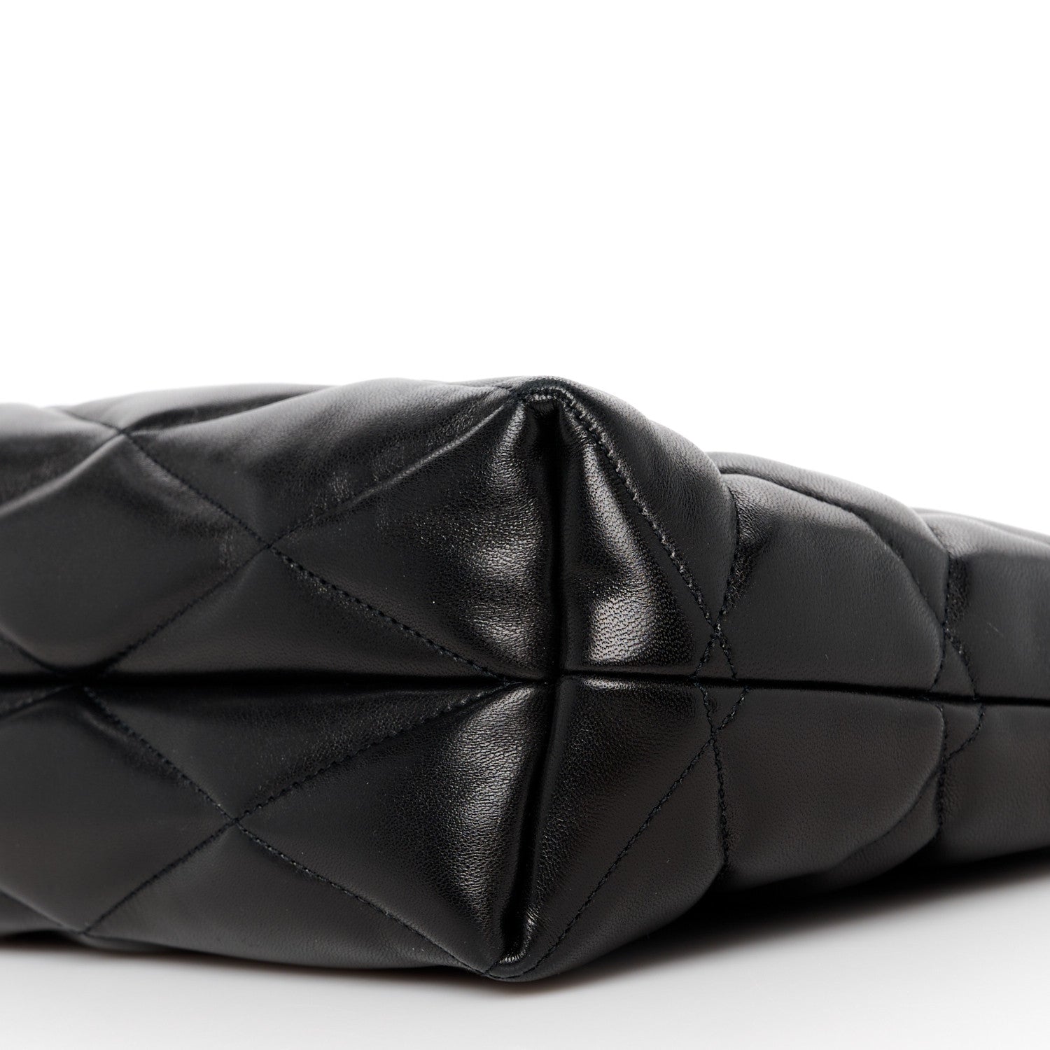 Saint Laurent Lambskin Monogram Medium Sade Puffer Pouch Black 10 of 10