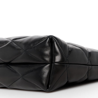 Saint Laurent Lambskin Monogram Medium Sade Puffer Pouch Black 10 of 10