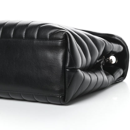 Saint Laurent Calfskin Y Quilted Monogram Medium Loulou Chain Satchel Black 11 of 15