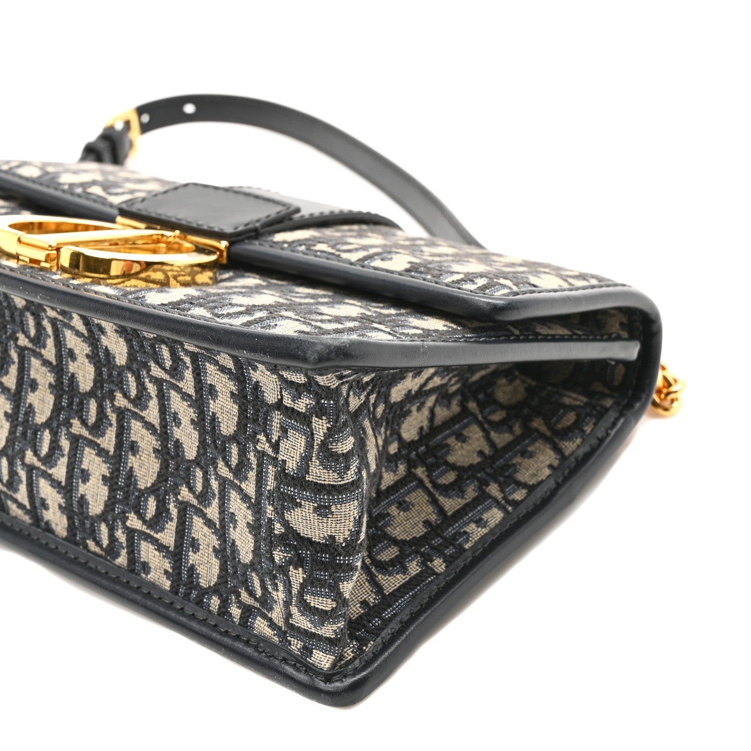 Christian Dior Oblique 30 Montaigne Chain Flap Bag Blue 9 of 9