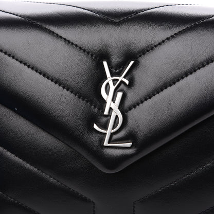 Saint Laurent Calfskin Y Quilted Monogram Toy Loulou Crossbody Bag Black 7 of 10