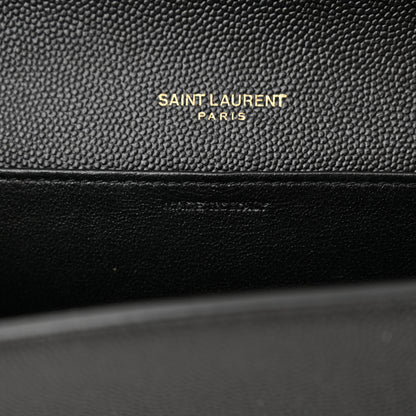 Saint Laurent Grain de Poudre Uptown Chain Wallet Black 8 of 14