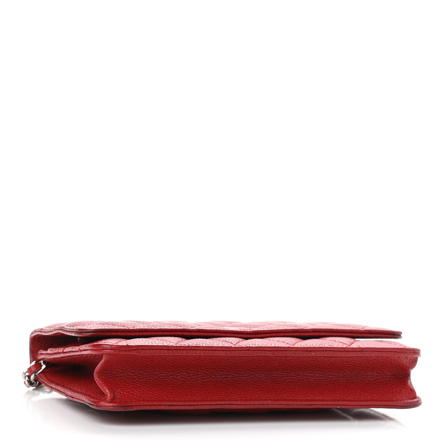 Caviar Quilted Wallet on Chain WOC Red