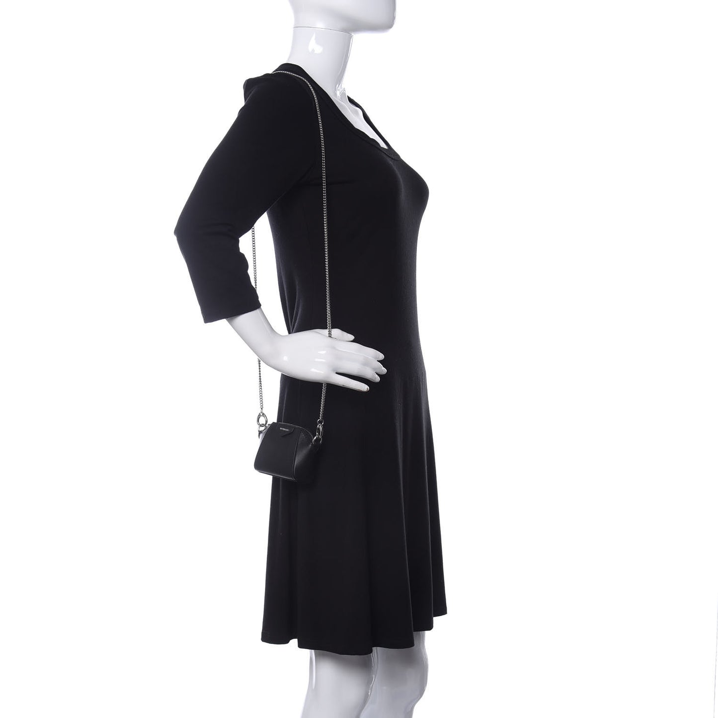 Lambskin Baby Antigona with Chain Black