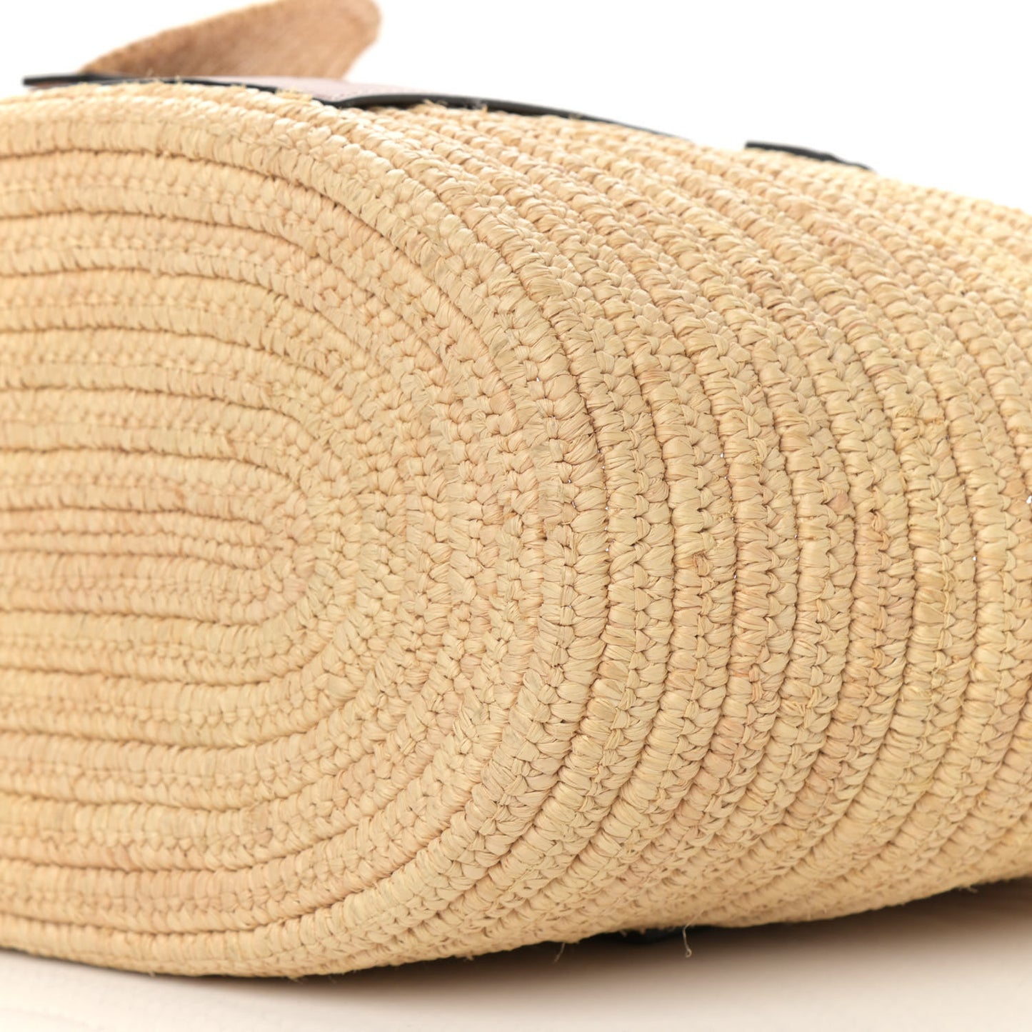 Raffia Small Elephant Basket Tote Bag Natural Tan