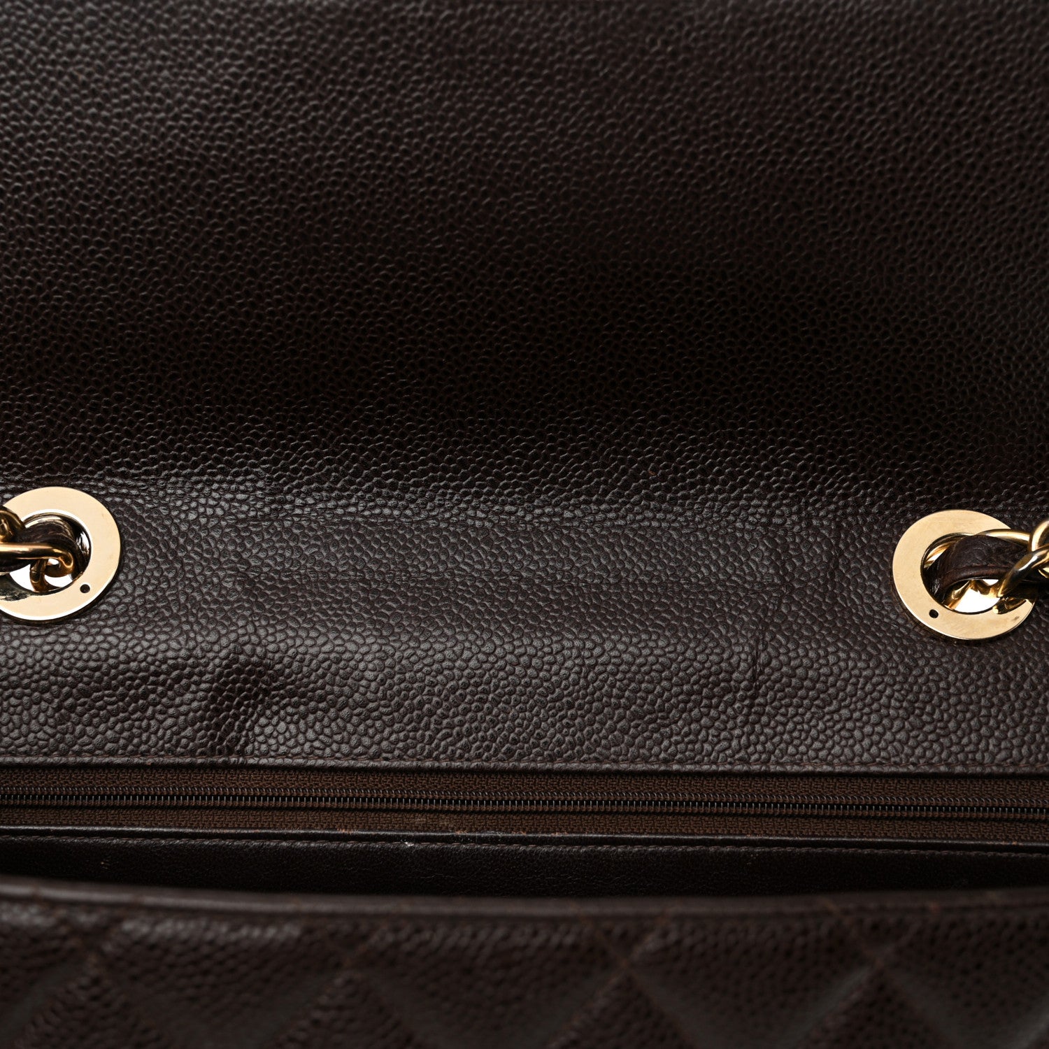 Chanel Caviar Quilted Jumbo Single Flap Brown 17 of 18