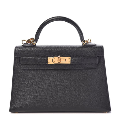 Hermes Chevre Mysore Mini Kelly Sellier 20 Black 1 of 35