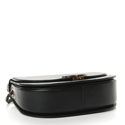 Chanel Shiny Calfskin Goatskin Quilted Medium Coco Curve Messenger Flap Black 4 of 9