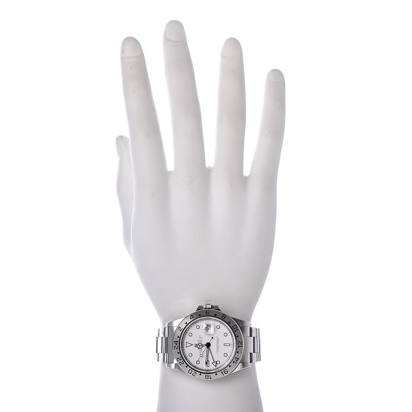 Stainless Steel 40mm Oyster Perpetual Date Explorer II Watch White 16570