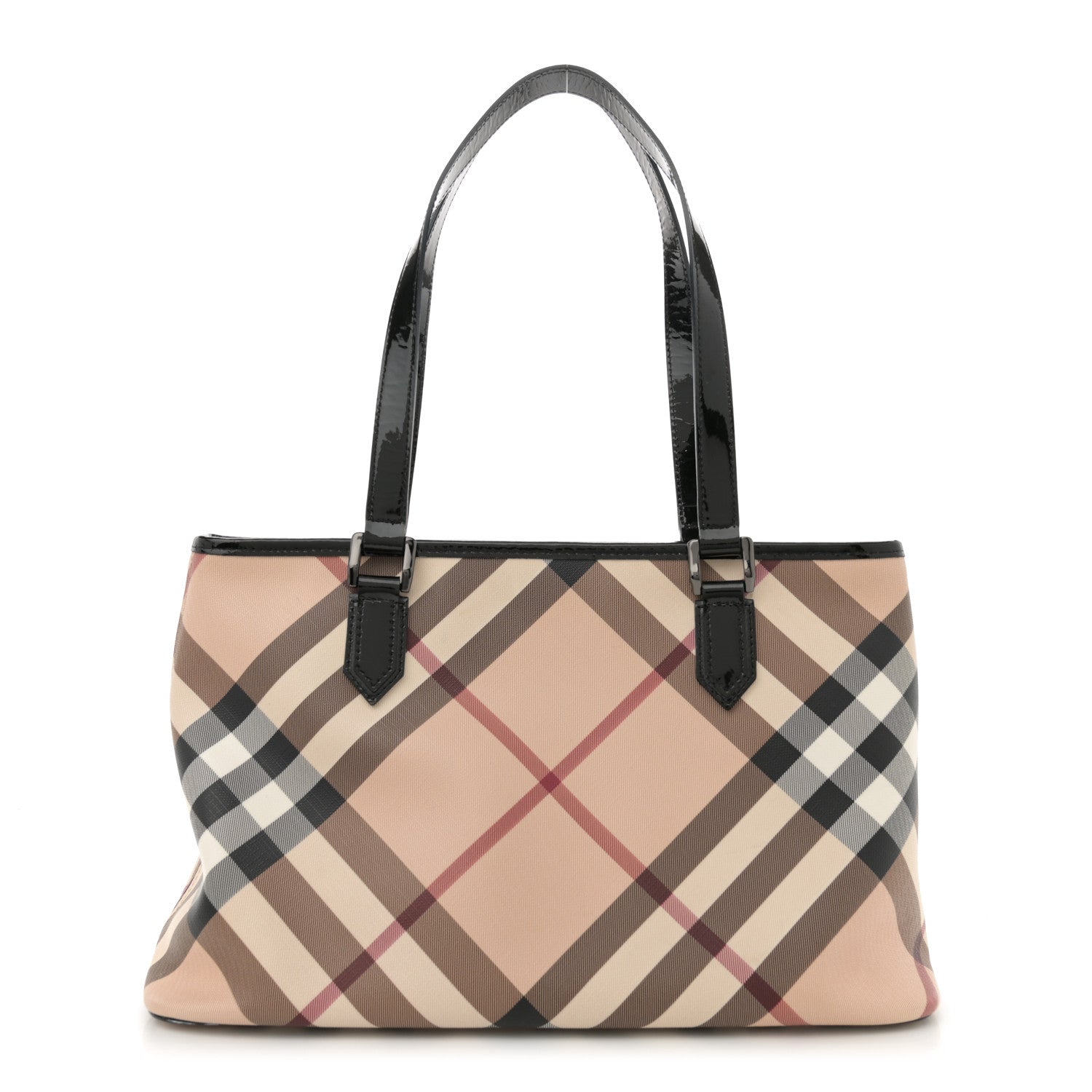 Burberry Supernova Check Small Nickie Tote Black 1 of 11