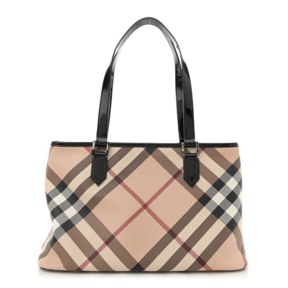 Burberry Supernova Check Small Nickie Tote Black 1 of 11