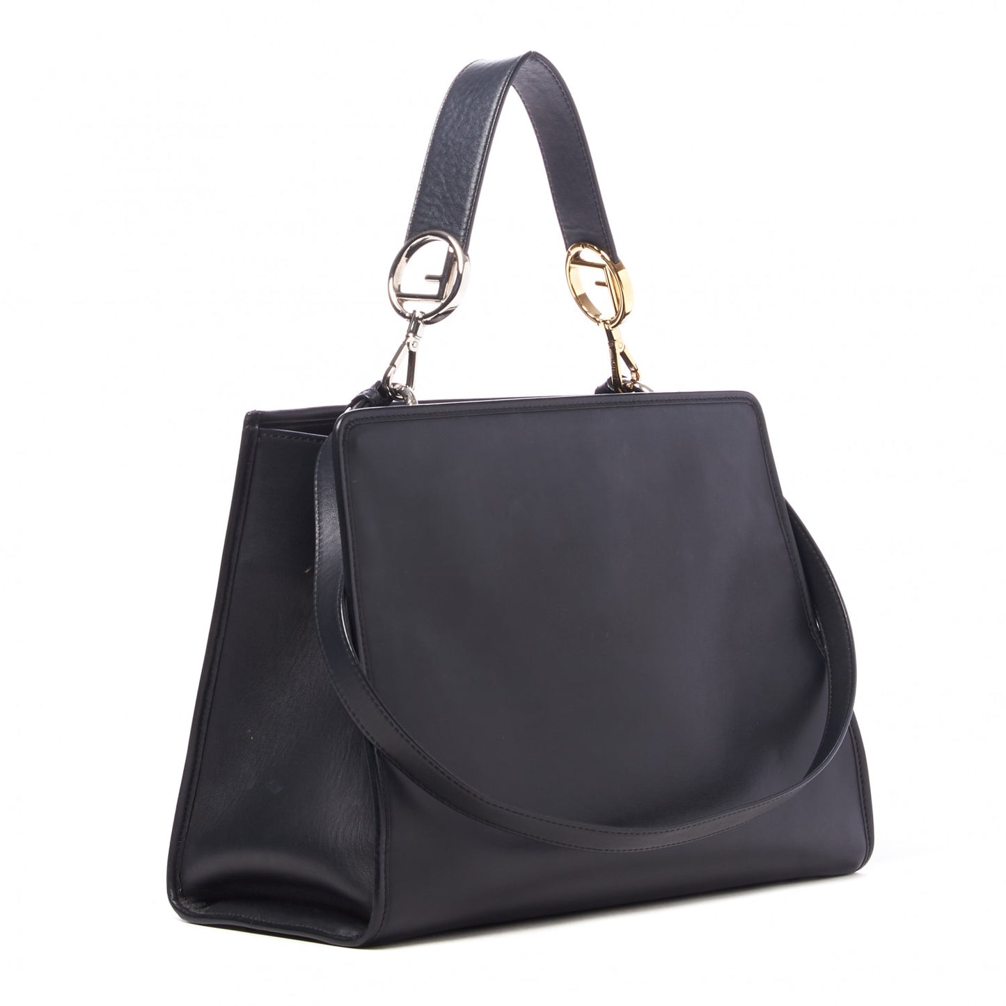 Vitello Century Opaco F is Fendi Regular Runaway Satchel Black