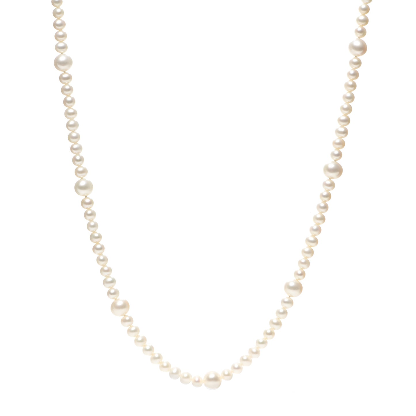 Sterling Silver Ziegfeld Pearl Long Necklace 30"