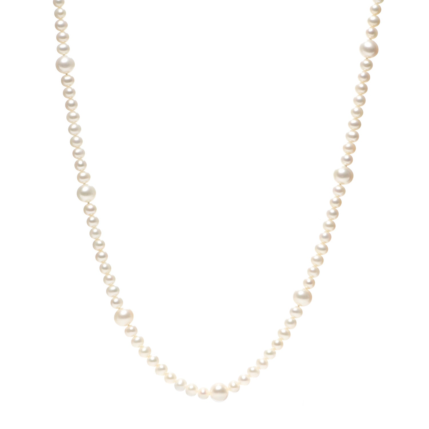 Tiffany Sterling Silver Ziegfeld Pearl Long Necklace 30" 1 of 6