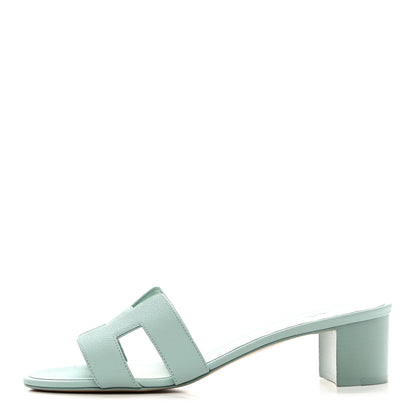 Hermes Epsom Oasis Sandals 41.5 Vert Embrun 1 of 8
