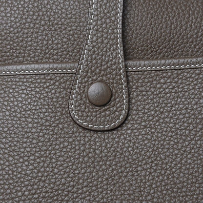 Hermes Taurillon Clemence Evelyne III GM Etoupe 10 of 13