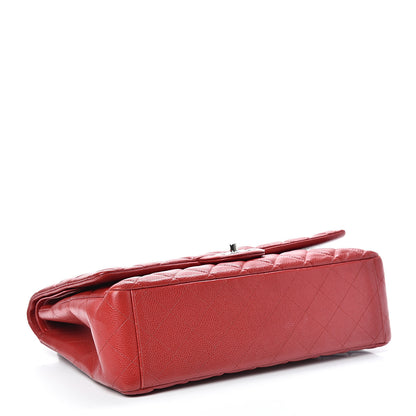 Chanel Caviar Quilted Maxi Double Flap Red 3 of 21