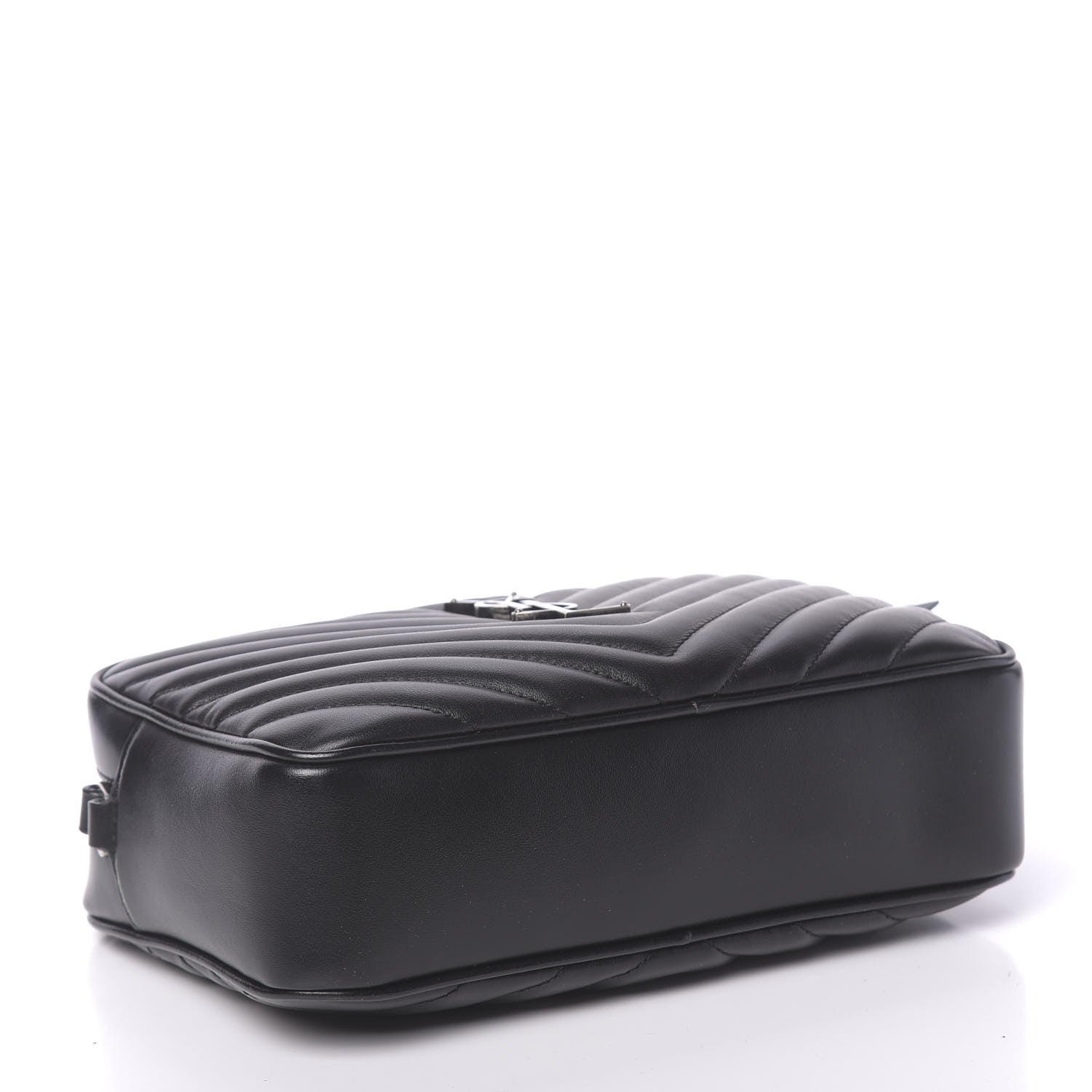 Saint Laurent Calfskin Matelasse Monogram Lou Camera Bag Black 4 of 9