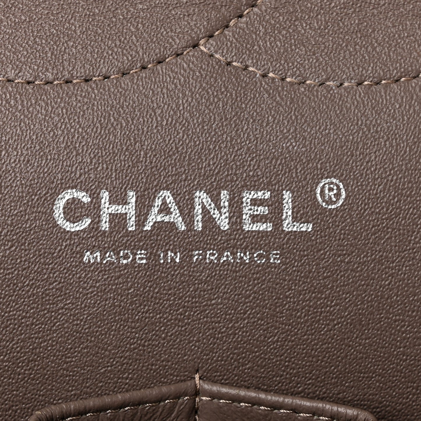 Patent Calfskin Quilted Jumbo Double Flap Grey
