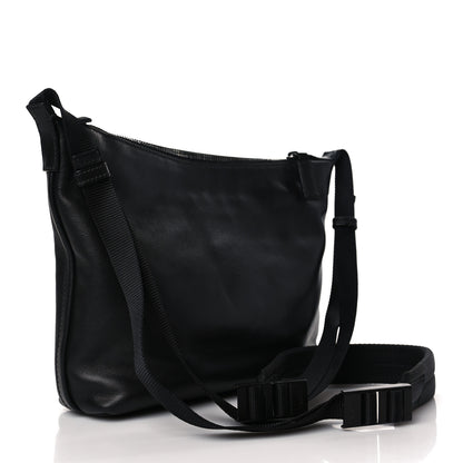 Prada Calfskin Nylon Messenger Bag Black 3 of 10