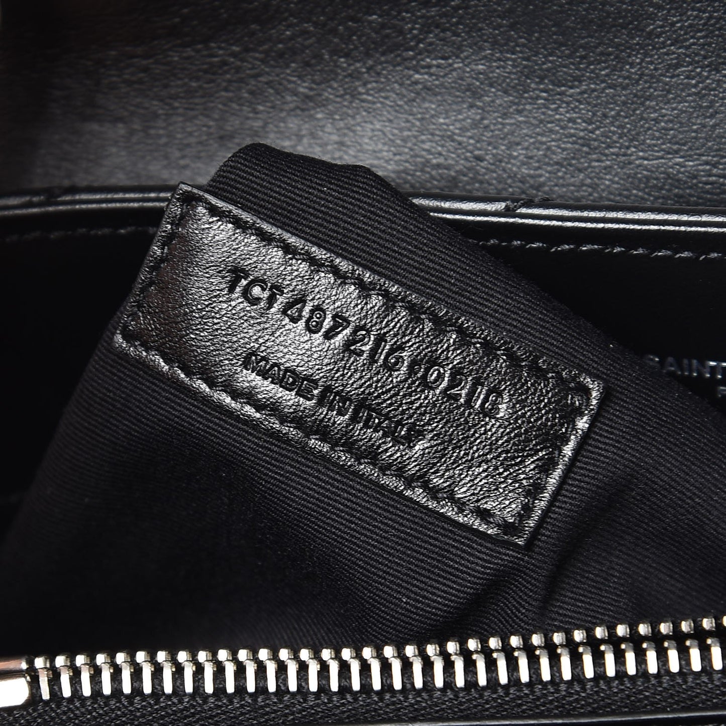 Calfskin Y Quilted Monogram Medium Loulou Chain Satchel Black