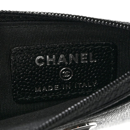 Chanel Caviar CC Zip Card Holder Black 7 of 8